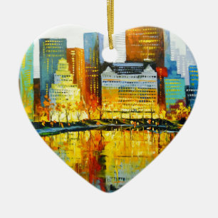 Plaza Central Park Hotel in New York Keramik Ornament