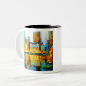 Plaza Central Park Hotel in New York Zweifarbige Tasse (Vorderseite Links)