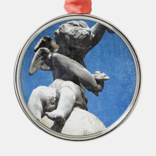 Plaza Cherub Ornament Aus Metall (Vorne)
