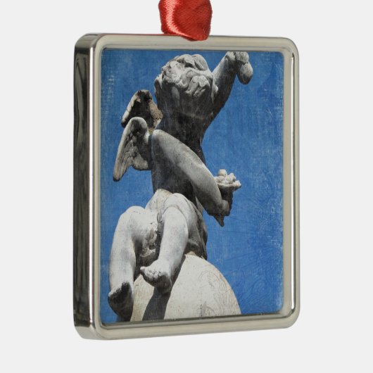 Plaza Cherub Silbernes Ornament (Rechts)