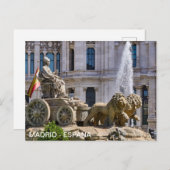 Plaza Cibeles en Madrid Postkarte (Vorne/Hinten)