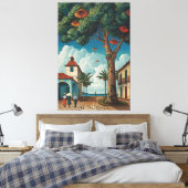 Plaza Colonial mit Meerblick Leinwanddruck (Insitu (Schlafzimmer))