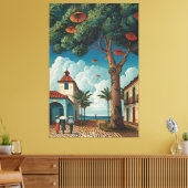 Plaza Colonial mit Meerblick Leinwanddruck (Insitu (Wohnzimmer))