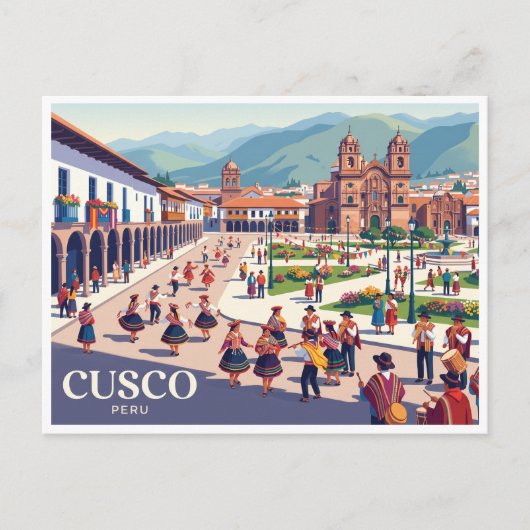Plaza de Armas, Cusco Peru Postkarte (Vorderseite)