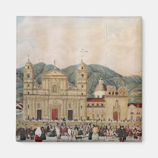Plaza de Bolivar, Bogota, 1837 Magnet (Vorne)