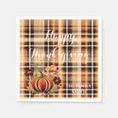 Plaza de calabaza florale bordada en otoño serviette (Vorderseite)