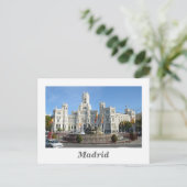 Plaza de Cibeles, Madrid Postcard Postkarte (Stehend Vorderseite)