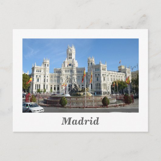 Plaza de Cibeles, Madrid Postcard Postkarte (Vorderseite)