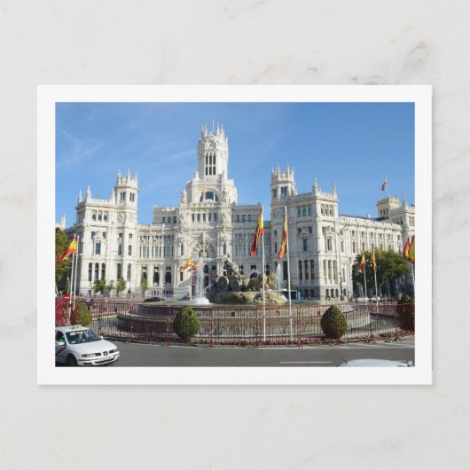 Plaza de Cibeles, Madrid Postcard Postkarte (Vorderseite)
