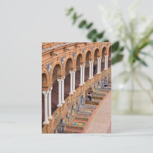 Plaza de Espana Colonnade in Sevilla Postkarte (Stehend Vorderseite)