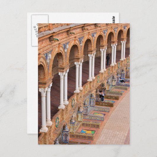 Plaza de Espana Colonnade in Sevilla Postkarte (Vorne/Hinten)