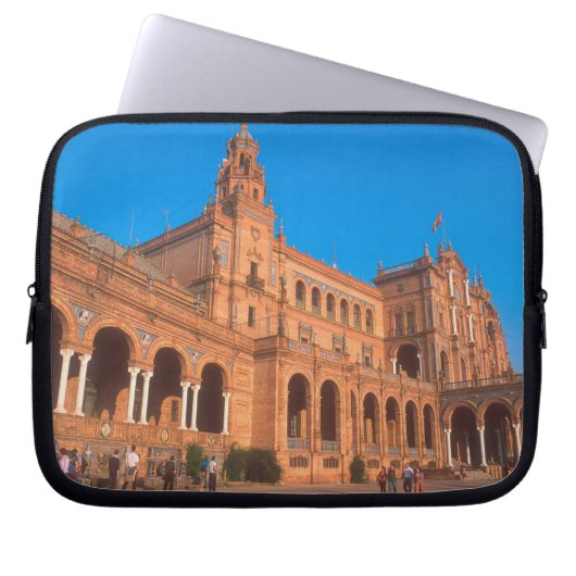 Plaza de Espana in Sevilla, Spanien. Laptopschutzhülle (Vorderseite)