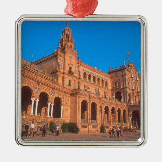 Plaza de Espana in Sevilla, Spanien. Silbernes Ornament (Vorne)