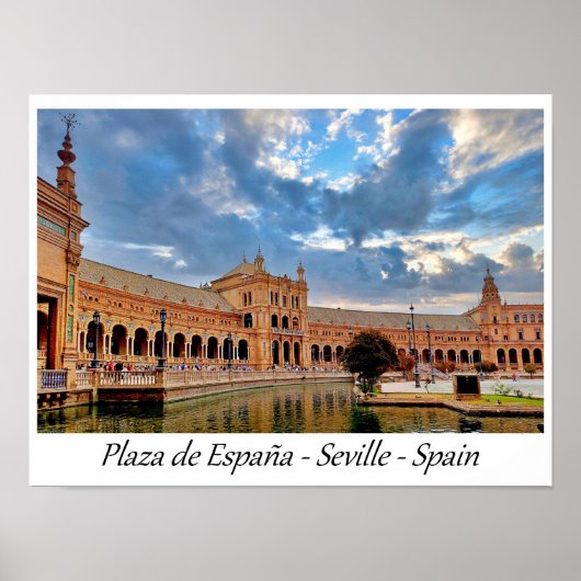 Plaza de España Sevilla Spanien Europa Poster (Vorne)