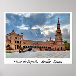 Plaza de España Sevilla Spanien Europa Poster