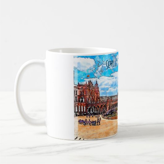 Plaza de España, Sevilla, Spanien Kaffeetasse (Links)