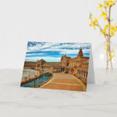 Plaza de Espana, Sevilla. Spanien Karte (Gelbe Blume)