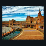Plaza de Espana, Sevilla. Spanien Poster<br><div class="desc">Plaza de Espana,  landschaftliches Foto</div>