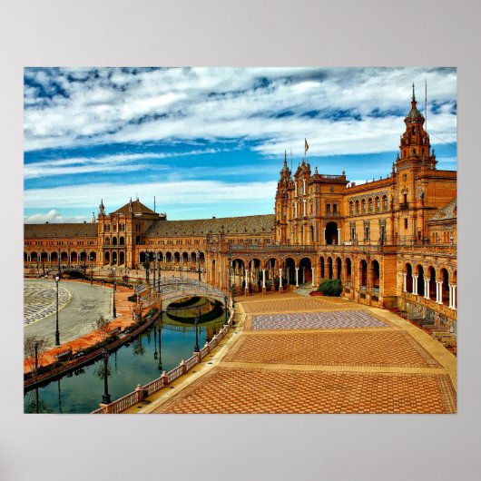 Plaza de Espana, Sevilla. Spanien Poster (Vorne)