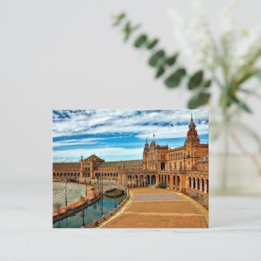 Plaza de Espana, Sevilla. Spanien Postkarte (Stehend Vorderseite)