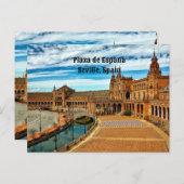 Plaza de Espana, Sevilla. Spanien Postkarte (Vorne/Hinten)