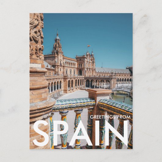 Plaza de España, Sevilla, Spanien Postkarte (Vorderseite)