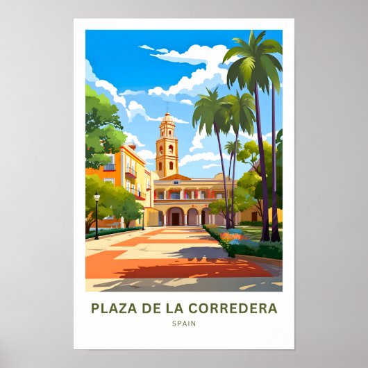 Plaza De La Corredera Spanien Reisen Poster (Vorne)
