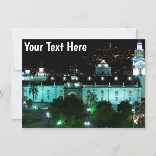 Plaza de la Independencia, Quito, Ecuador-Karte (Vorderseite)