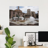 Plaza de la Jungfrau und Basilica de Virgen Poster (Heimbüro)