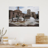 Plaza de la Jungfrau und Basilica de Virgen Poster (Küche)