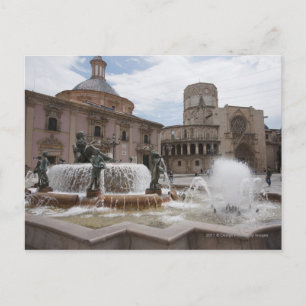 Plaza de la Jungfrau und Basilica de Virgen Postkarte