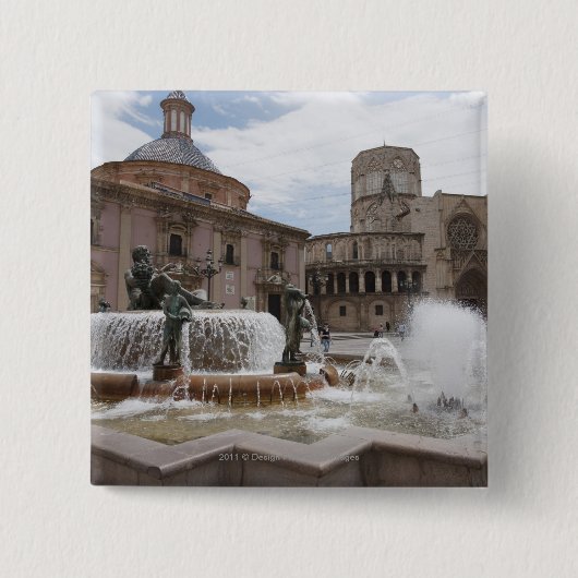 Plaza De La Virgin und Basilica De Virgen Button (Vorderseite)