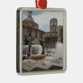 Plaza De La Virgin und Basilica De Virgen Silbernes Ornament (Rechts)