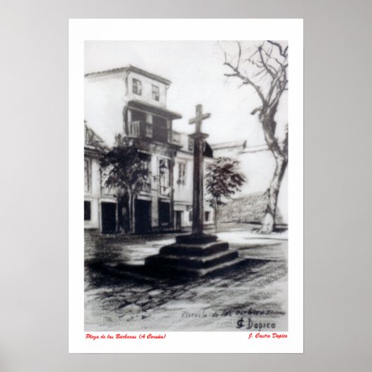 Plaza de las Bárbaras (A Coruña) Poster (Vorne)