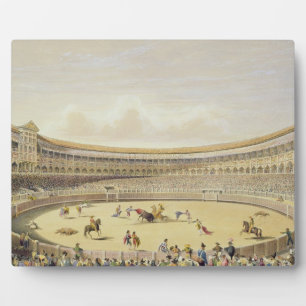 Plaza de Toros von Madrid, 1865 (farbig litho) Fotoplatte