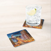 Plaza Del Callao Madrid Spanien Rechteckiger Pappuntersetzer (Vor Ort)