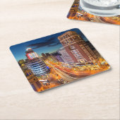 Plaza Del Callao Madrid Spanien Rechteckiger Pappuntersetzer (angewinkelt)