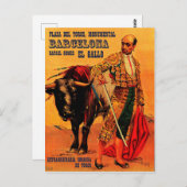Plaza del toros, Stierkämpfer, Barcelona, Vintag Postkarte (Vorne/Hinten)