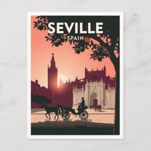 Plaza del Triunfo, Sevilla Spanien Geschenk Postkarte