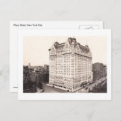 Plaza Hotel, New York City Vintag Postkarte (Vorne/Hinten)