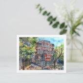 Plaza Joaquín Edwards Bello (acuarela) Postkarte (Stehend Vorderseite)