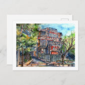 Plaza Joaquín Edwards Bello (acuarela) Postkarte (Vorne/Hinten)