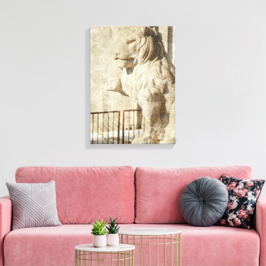 Plaza Lion Leinwanddruck (Insitu (Wohnzimmer))