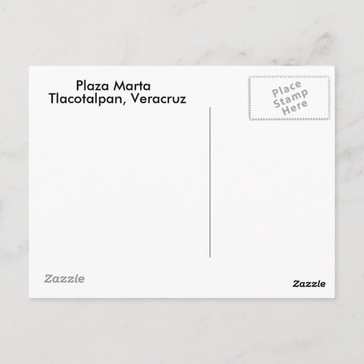Plaza Marta Postkarte (Rückseite)