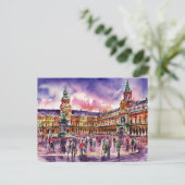 Plaza Mayor, Madrid Aquarellmalerei Postkarte (Stehend Vorderseite)