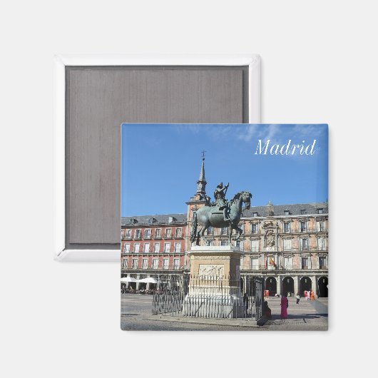 Plaza Mayor, Madrid Magnet (Vorderseite/Rückseite)