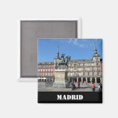 Plaza Mayor, Madrid Magnet (Vorderseite/Rückseite)