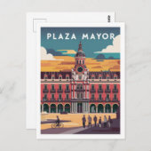Plaza Mayor, Madrid Postkarte (Vorne/Hinten)