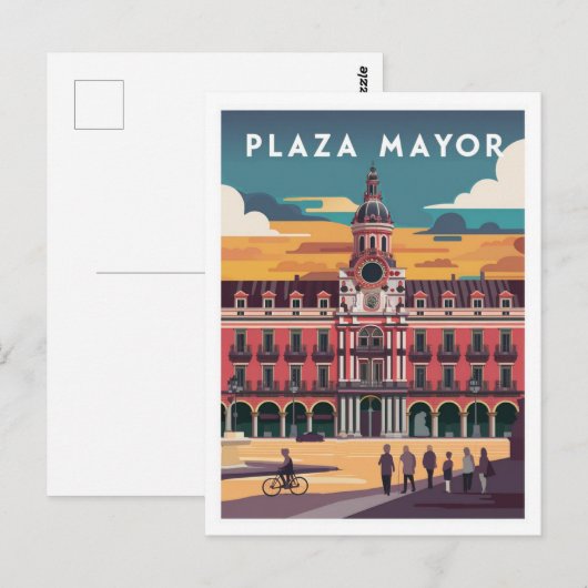 Plaza Mayor, Madrid Postkarte (Vorne/Hinten)