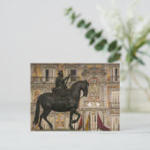 Plaza Mayor mit der Statue Filipe III, Madrid, Postkarte (Stehend Vorderseite)